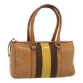 GUCCI Sherry Line Hand Bag Leather Brown Yellow gold 000 0851 yk15053