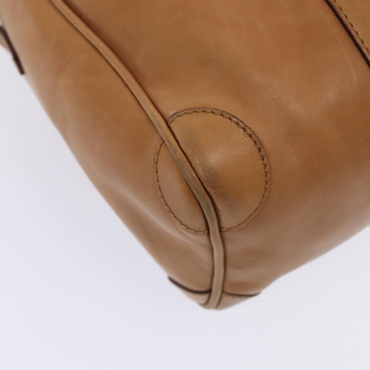 GUCCI Sherry Line Hand Bag Leather Brown Yellow gold 000 0851 yk15053