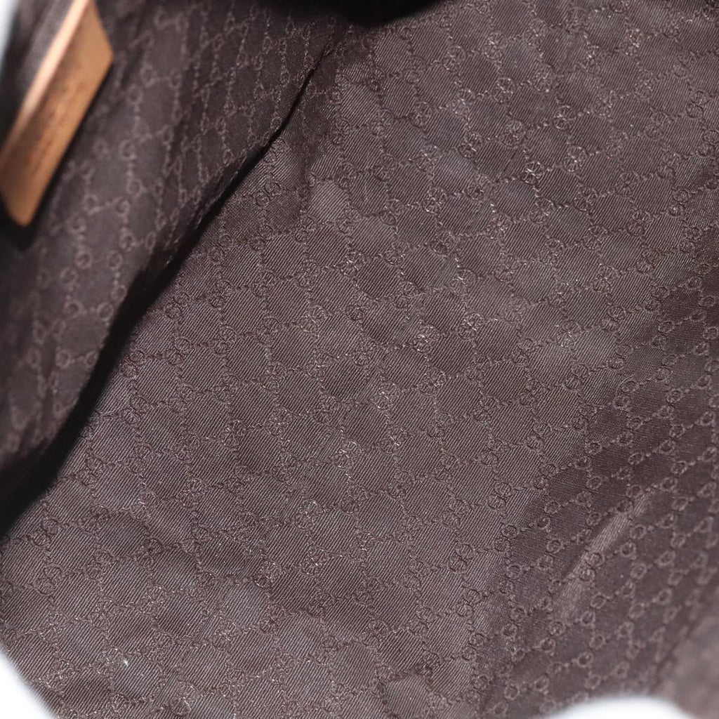 GUCCI Sherry Line Hand Bag Leather Brown Yellow gold 000 0851 yk15053