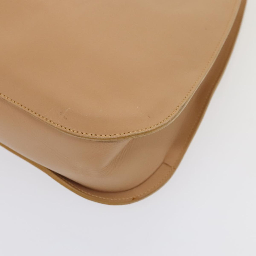GUCCI Shoulder Bag Leather Beige Silver 001 3767 yk15054