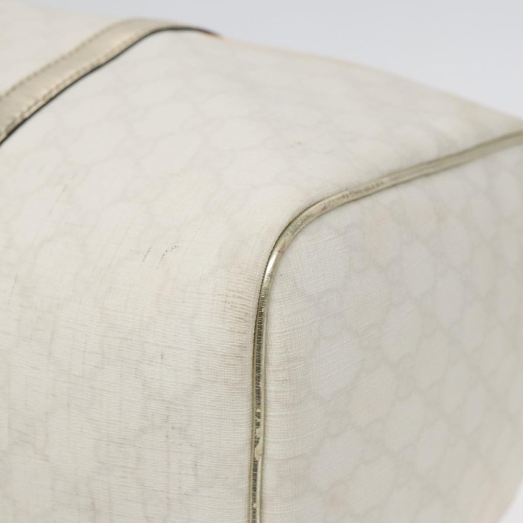 GUCCI GG Supreme Boston Bag PVC Leather Gold Silver 193602 yk15055