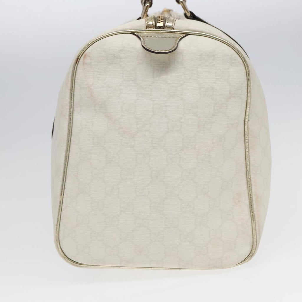 GUCCI GG Supreme Boston Bag PVC Leather Gold Silver 193602 yk15055