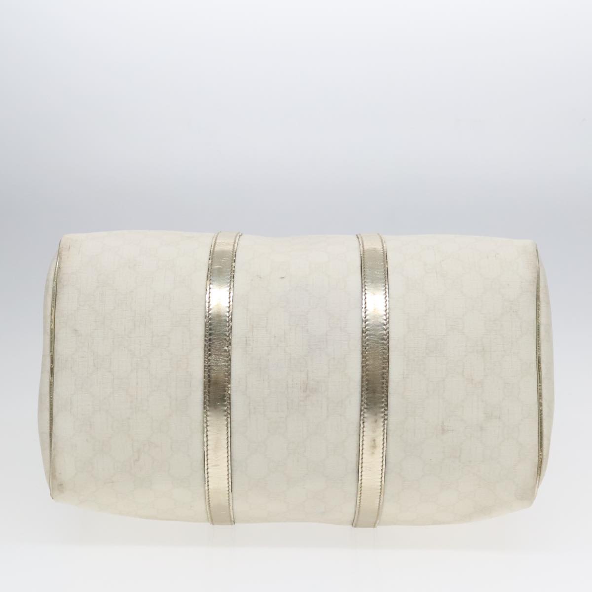 GUCCI GG Supreme Boston Bag PVC Leather Gold Silver 193602 yk15055