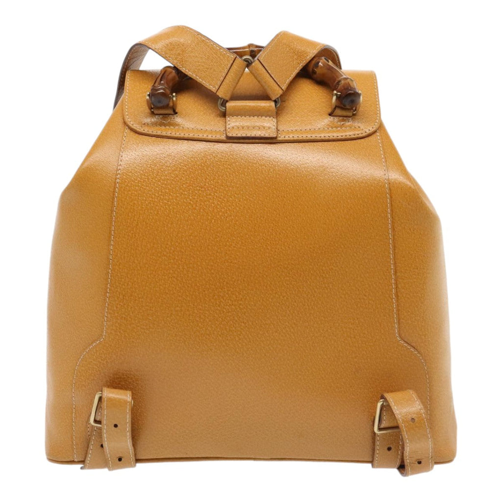 GUCCI Bamboo Backpack Leather Yellow 003 2058 0016 yk15057