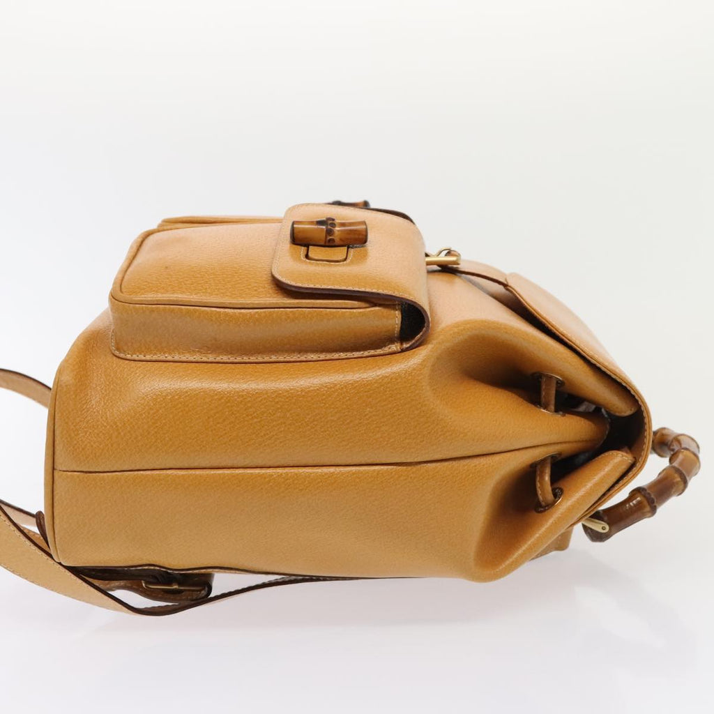 GUCCI Bamboo Backpack Leather Yellow 003 2058 0016 yk15057