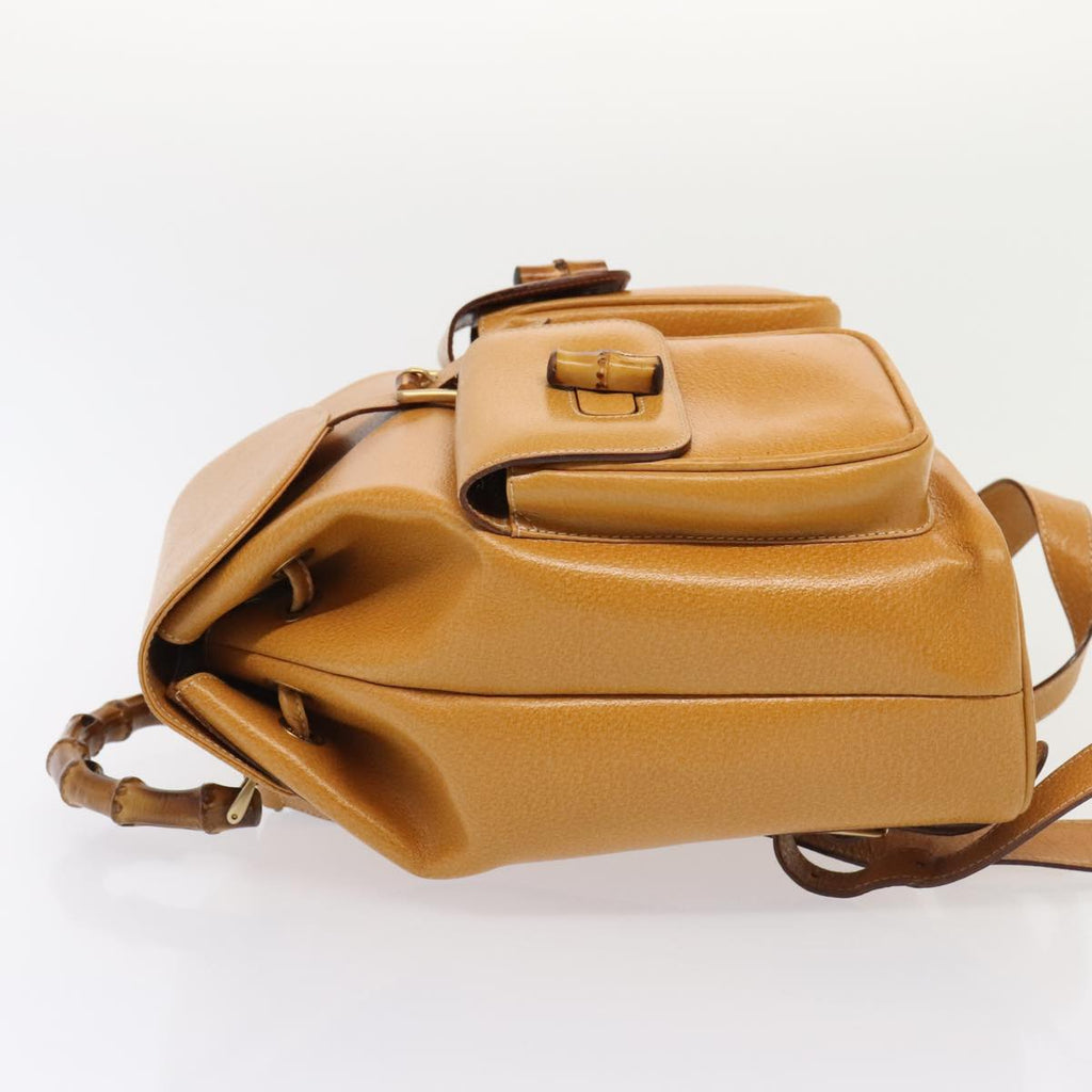 GUCCI Bamboo Backpack Leather Yellow 003 2058 0016 yk15057