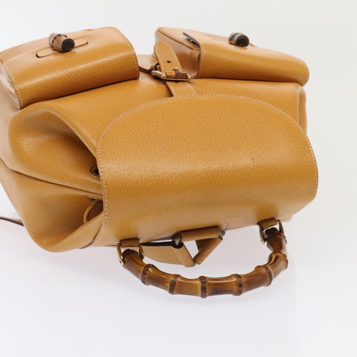 GUCCI Bamboo Backpack Leather Yellow 003 2058 0016 yk15057