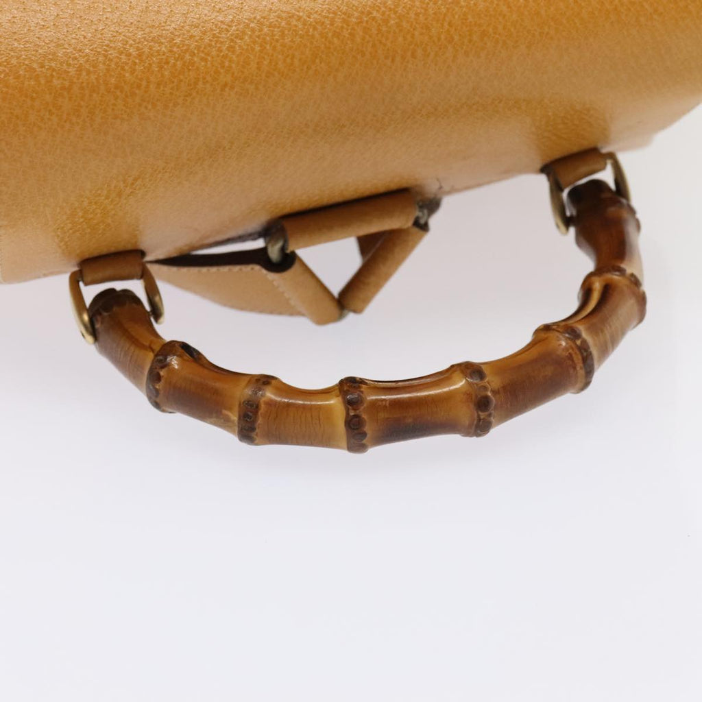 GUCCI Bamboo Backpack Leather Yellow 003 2058 0016 yk15057