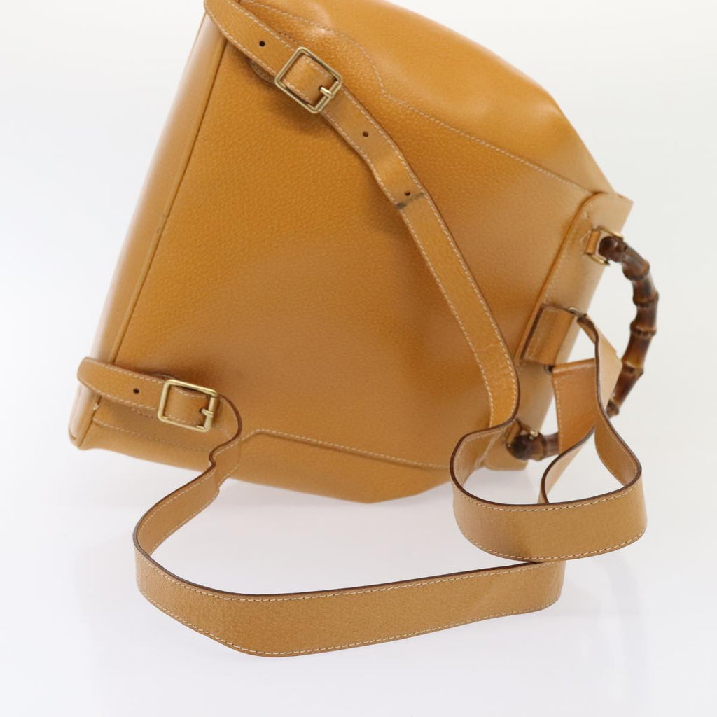 GUCCI Bamboo Backpack Leather Yellow 003 2058 0016 yk15057