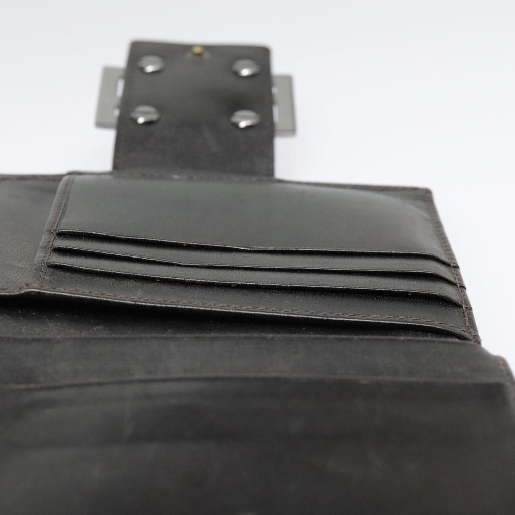 FENDI Zucca Canvas Wallet Black Brown yk15059
