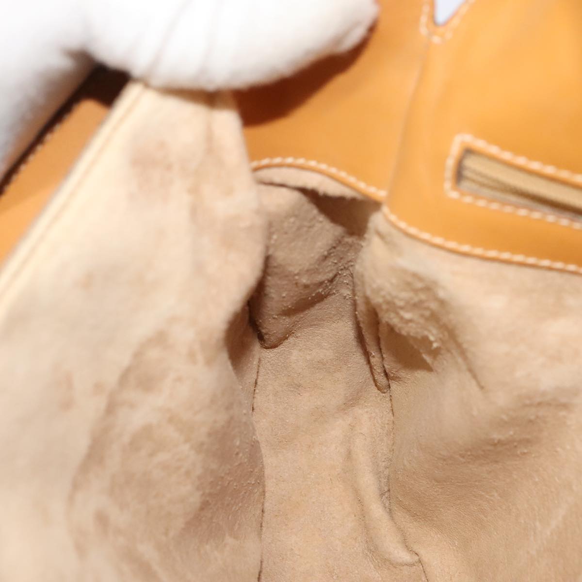 GUCCI Micro GG Supreme Shoulder Bag PVC Leather Beige Gold yk15078