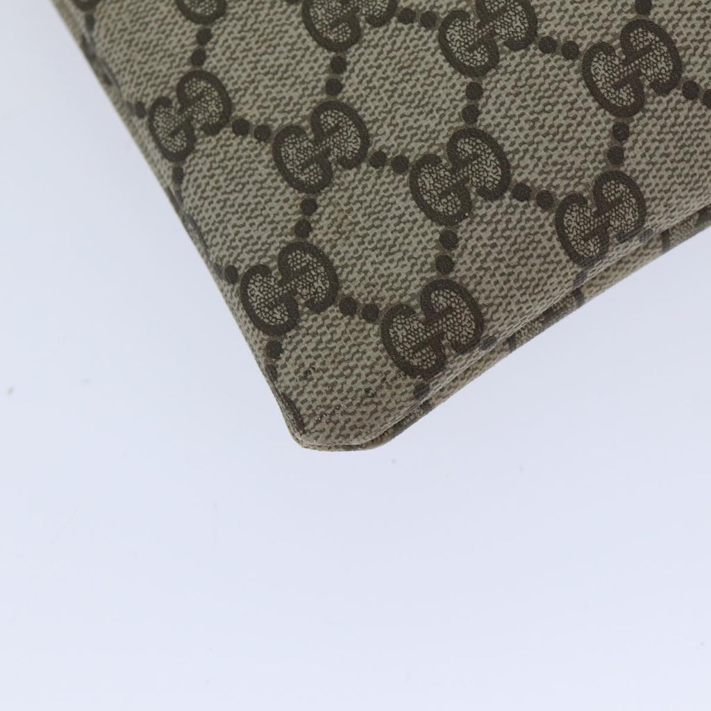 GUCCI GG Supreme Hand Bag PVC Leather Suede Beige Brown yk15083