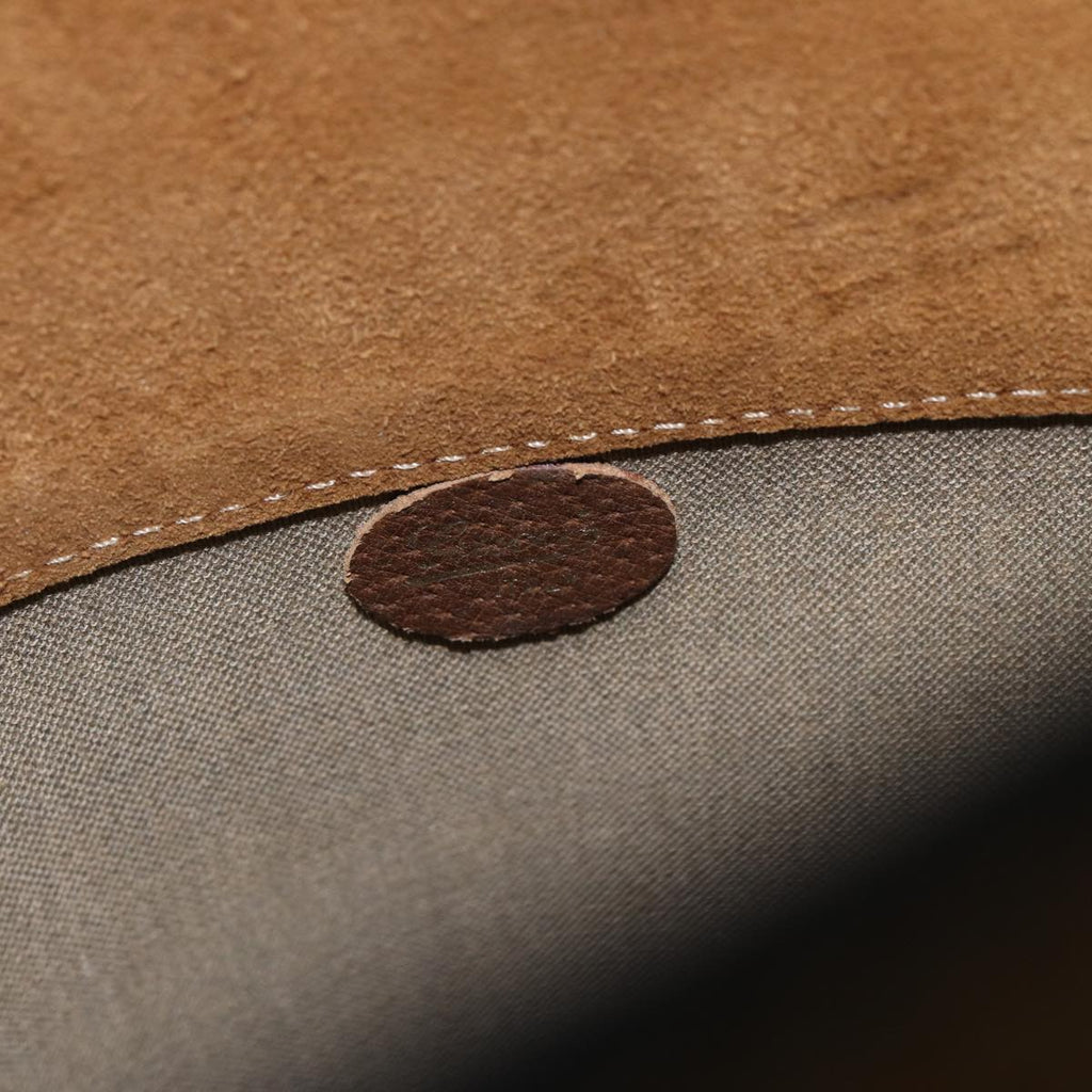 GUCCI GG Supreme Hand Bag PVC Leather Suede Beige Brown yk15083