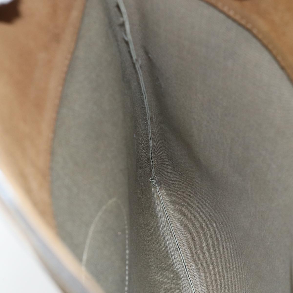 GUCCI GG Supreme Hand Bag PVC Leather Suede Beige Brown yk15083
