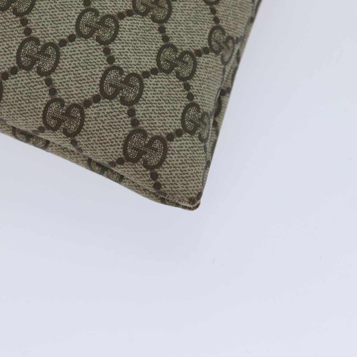 GUCCI GG Supreme Hand Bag PVC Leather Suede Beige Brown yk15083