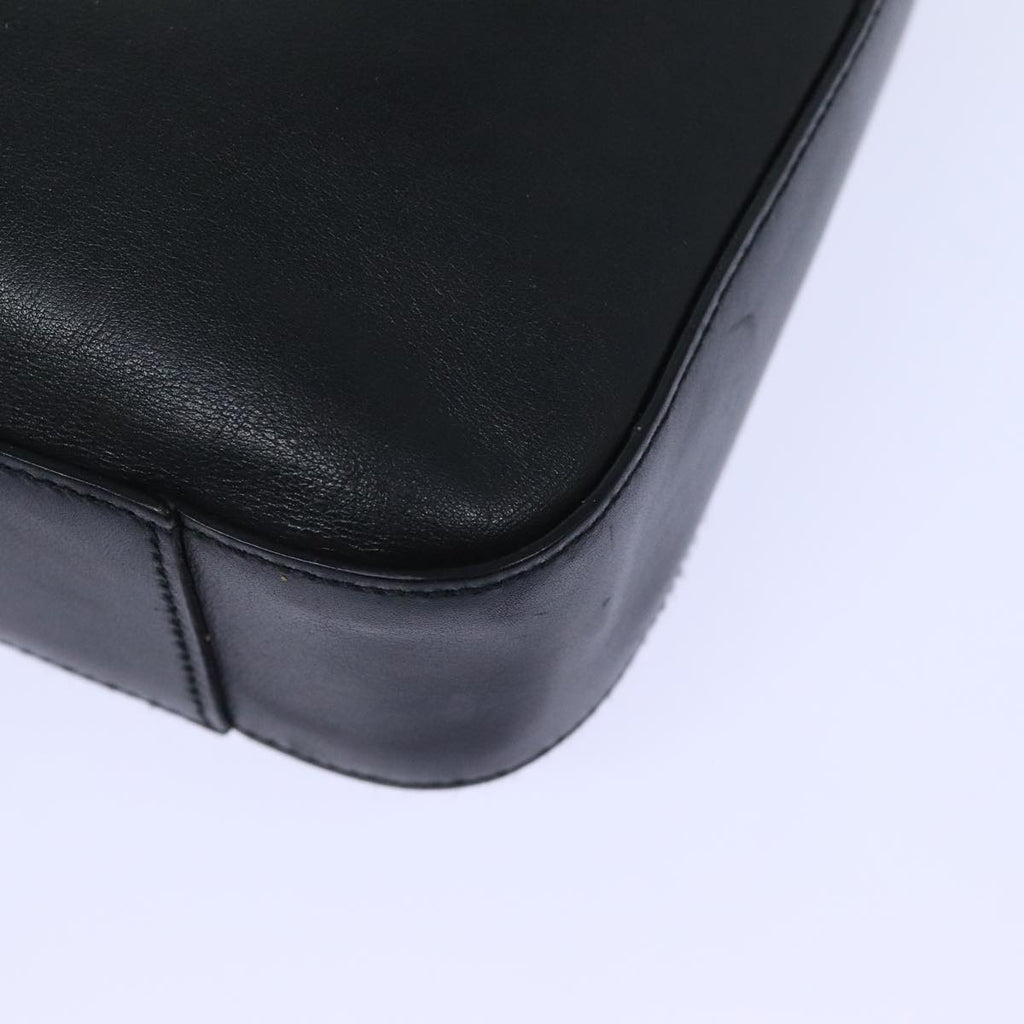 GUCCI Chain Shoulder Bag Leather Black Silver 001 3873 3754 yk15085