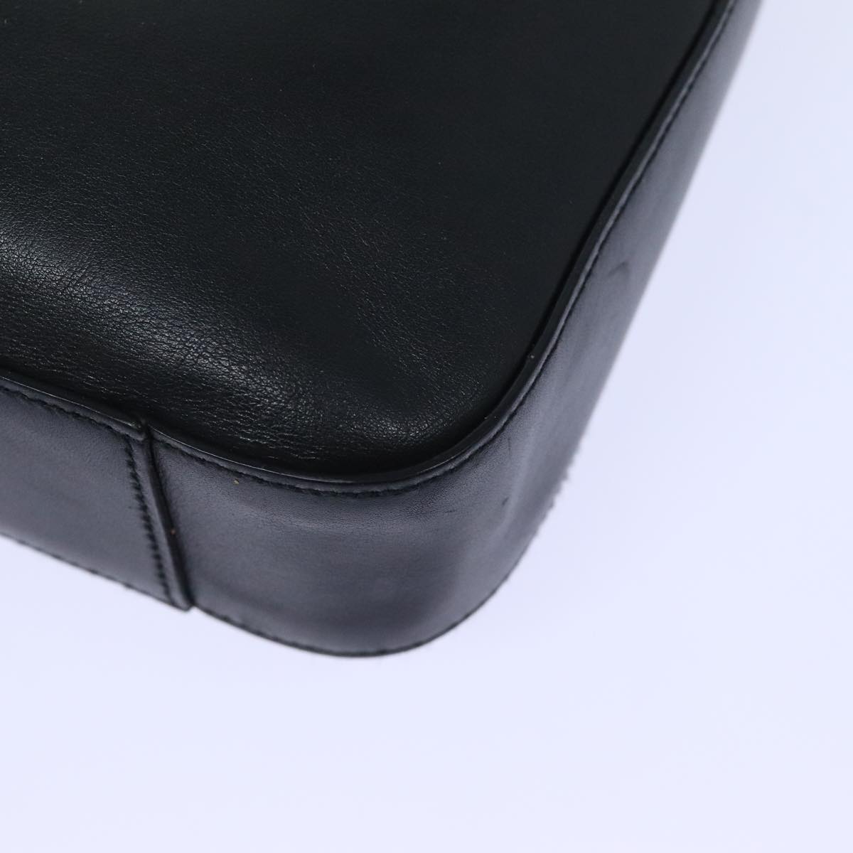 GUCCI Chain Shoulder Bag Leather Black Silver 001 3873 3754 yk15085