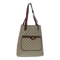 GUCCI GG Supreme Web Sherry Line Tote Bag PVC Beige Red 16 002 4487 yk15139