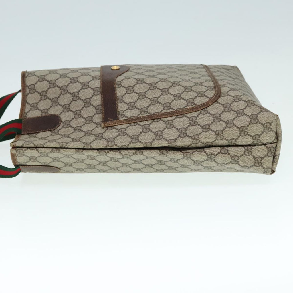 GUCCI GG Supreme Web Sherry Line Tote Bag PVC Beige Red 16 002 4487 yk15139