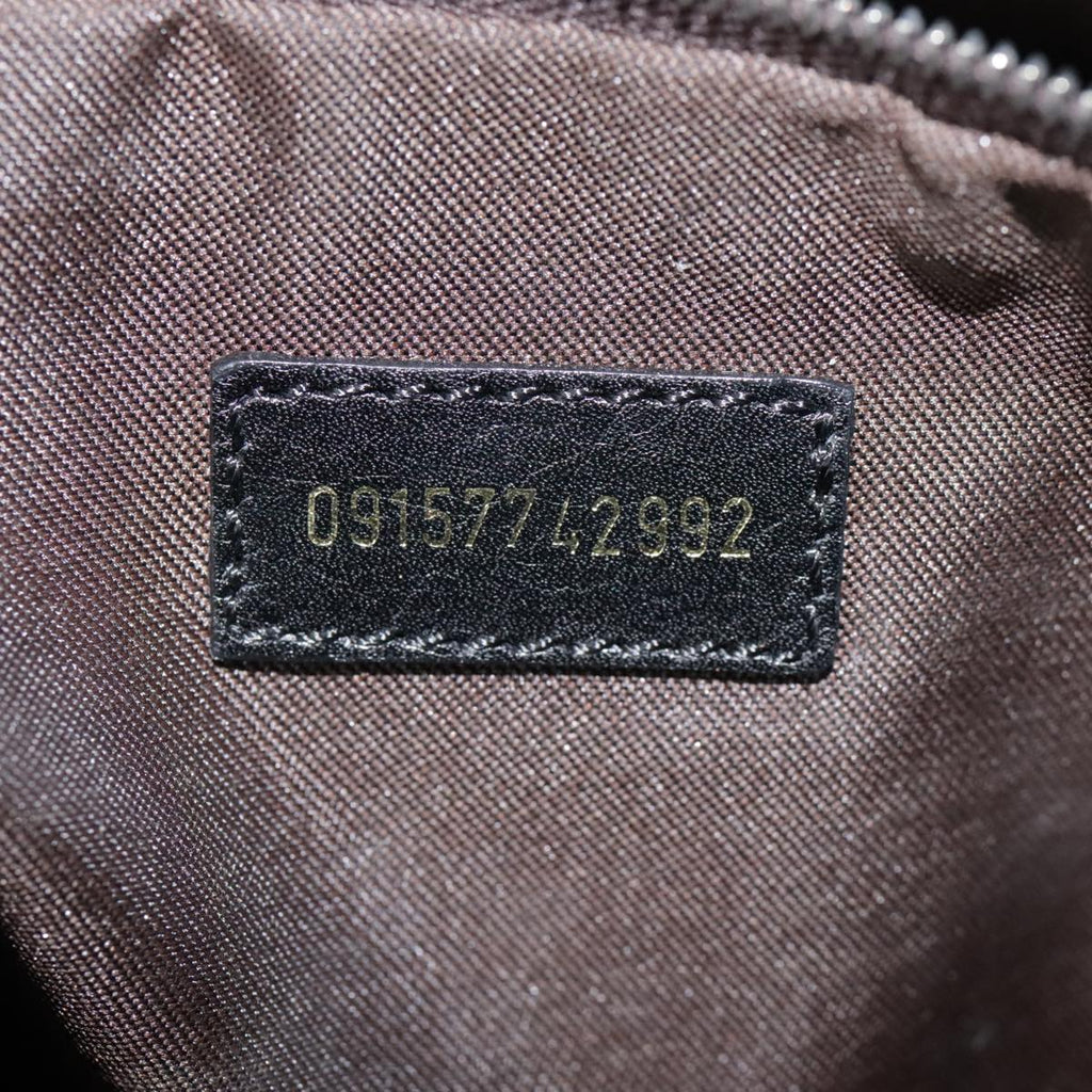 FENDI Hand Bag Leather Brown Silver yk15150