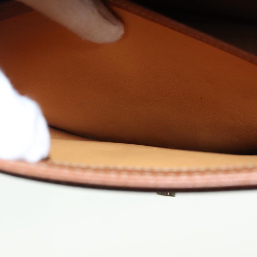 GUCCI Ready lock Hand Bag Leather Brown Gold yk15154
