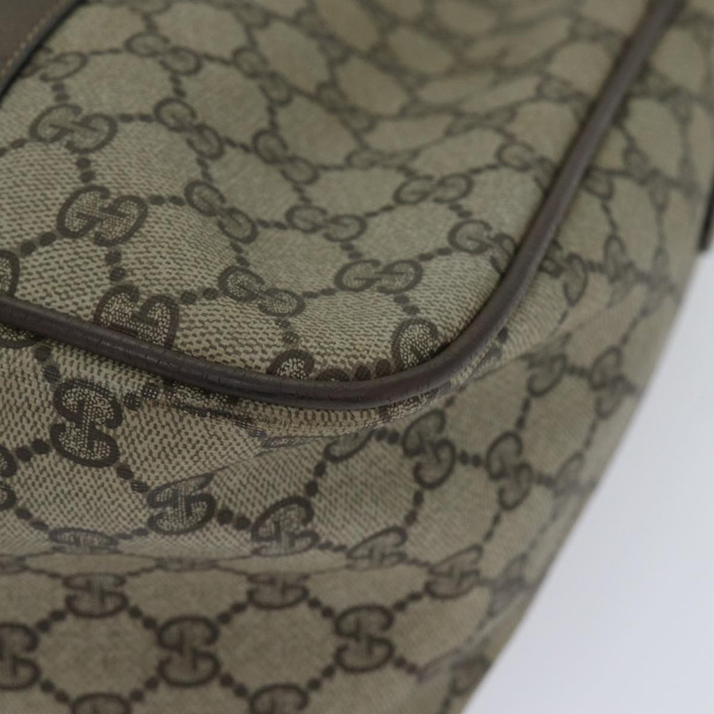 GUCCI GG Supreme Web Sherry Line Hand Bag PVC Beige Gold 39 02 041 yk15162