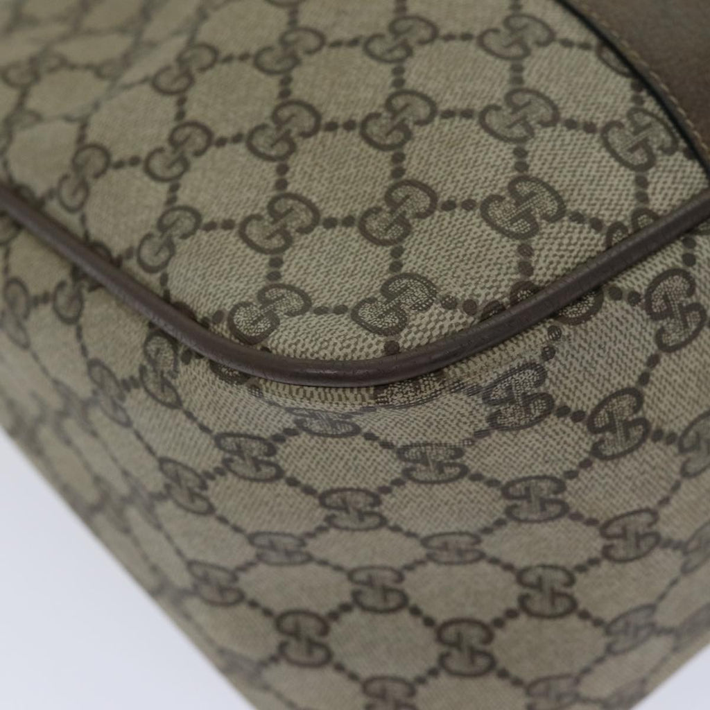GUCCI GG Supreme Web Sherry Line Hand Bag PVC Beige Gold 39 02 041 yk15162