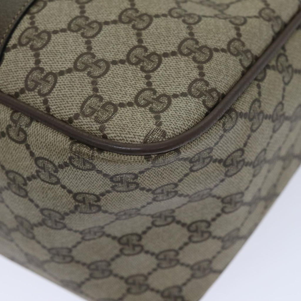 GUCCI GG Supreme Web Sherry Line Hand Bag PVC Beige Gold 39 02 041 yk15162