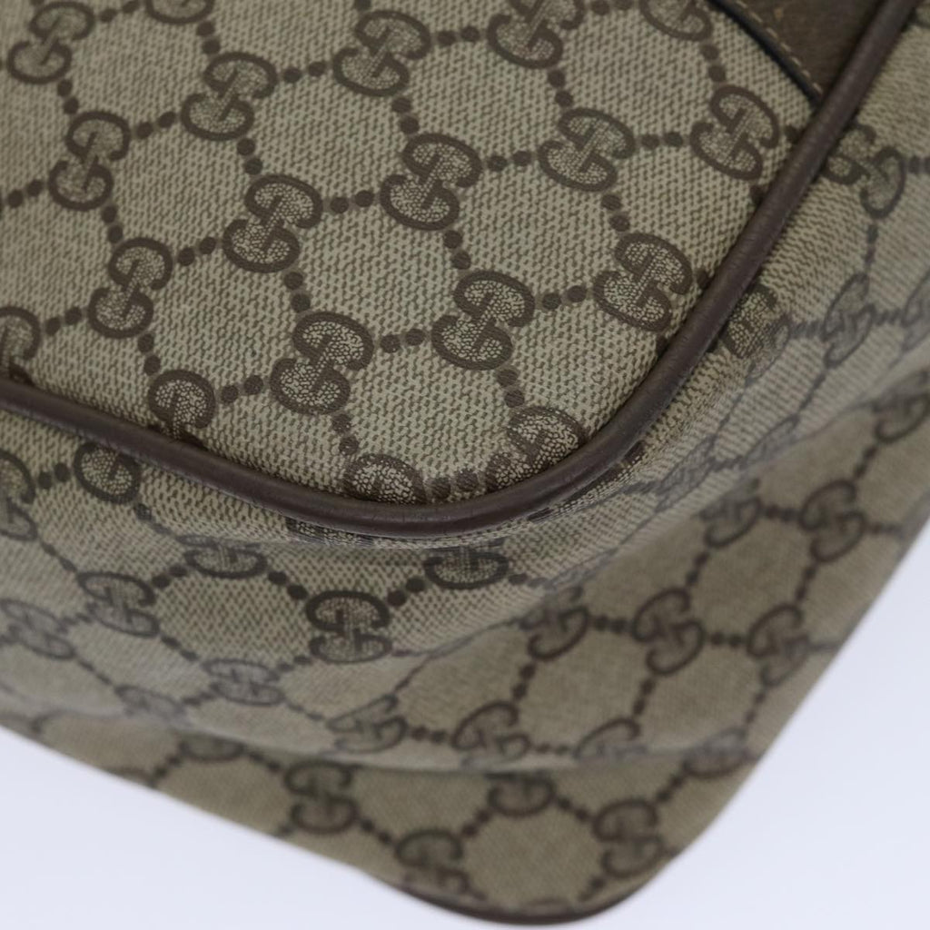 GUCCI GG Supreme Web Sherry Line Hand Bag PVC Beige Gold 39 02 041 yk15162