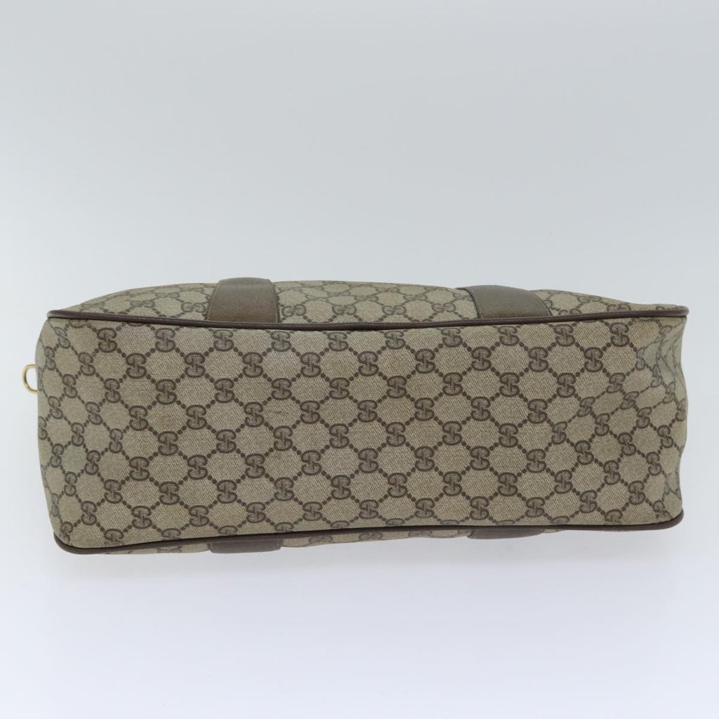 GUCCI GG Supreme Web Sherry Line Hand Bag PVC Beige Gold 39 02 041 yk15162