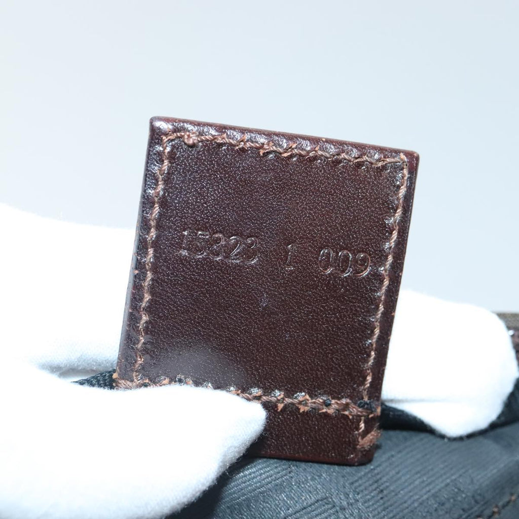 FENDI Zucca Canvas Hand Bag Brown Black yk15166