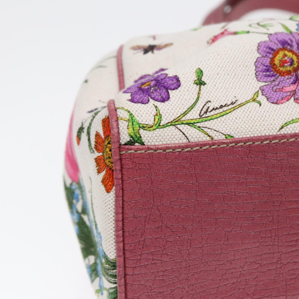 GUCCI Flora Hand Bag Canvas Outlet Multicolor Gold 231820 yk15201