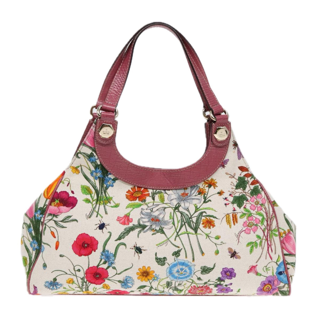 GUCCI Flora Hand Bag Canvas Outlet Multicolor Gold 231820 yk15201