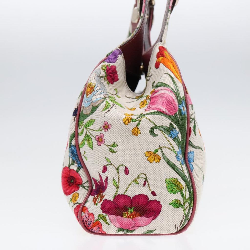 GUCCI Flora Hand Bag Canvas Outlet Multicolor Gold 231820 yk15201