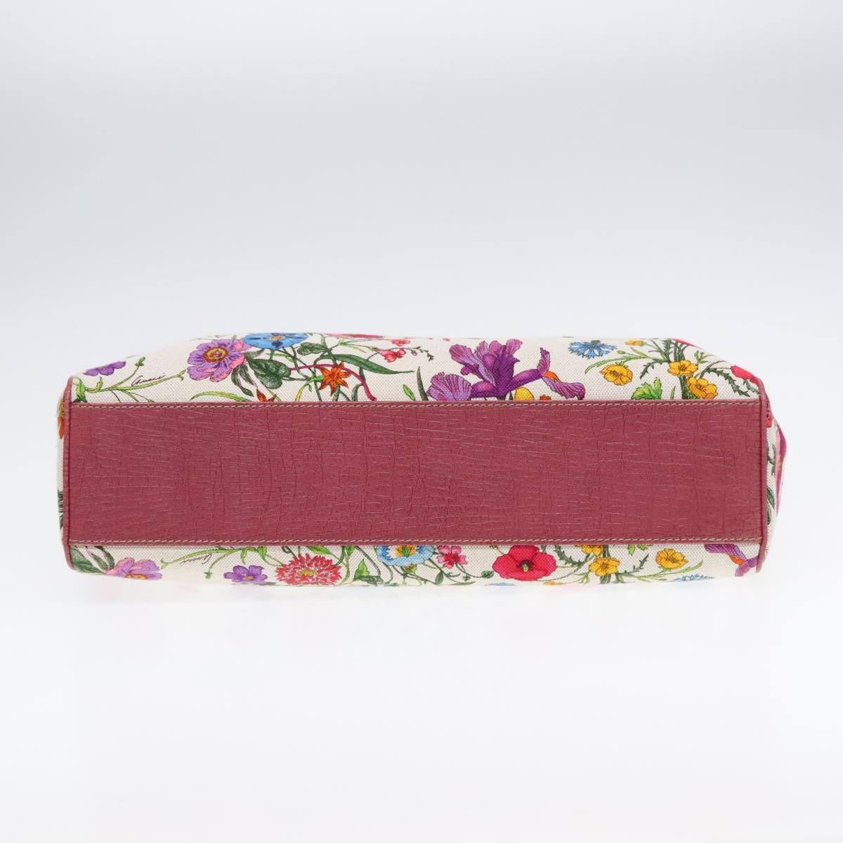 GUCCI Flora Hand Bag Canvas Outlet Multicolor Gold 231820 yk15201