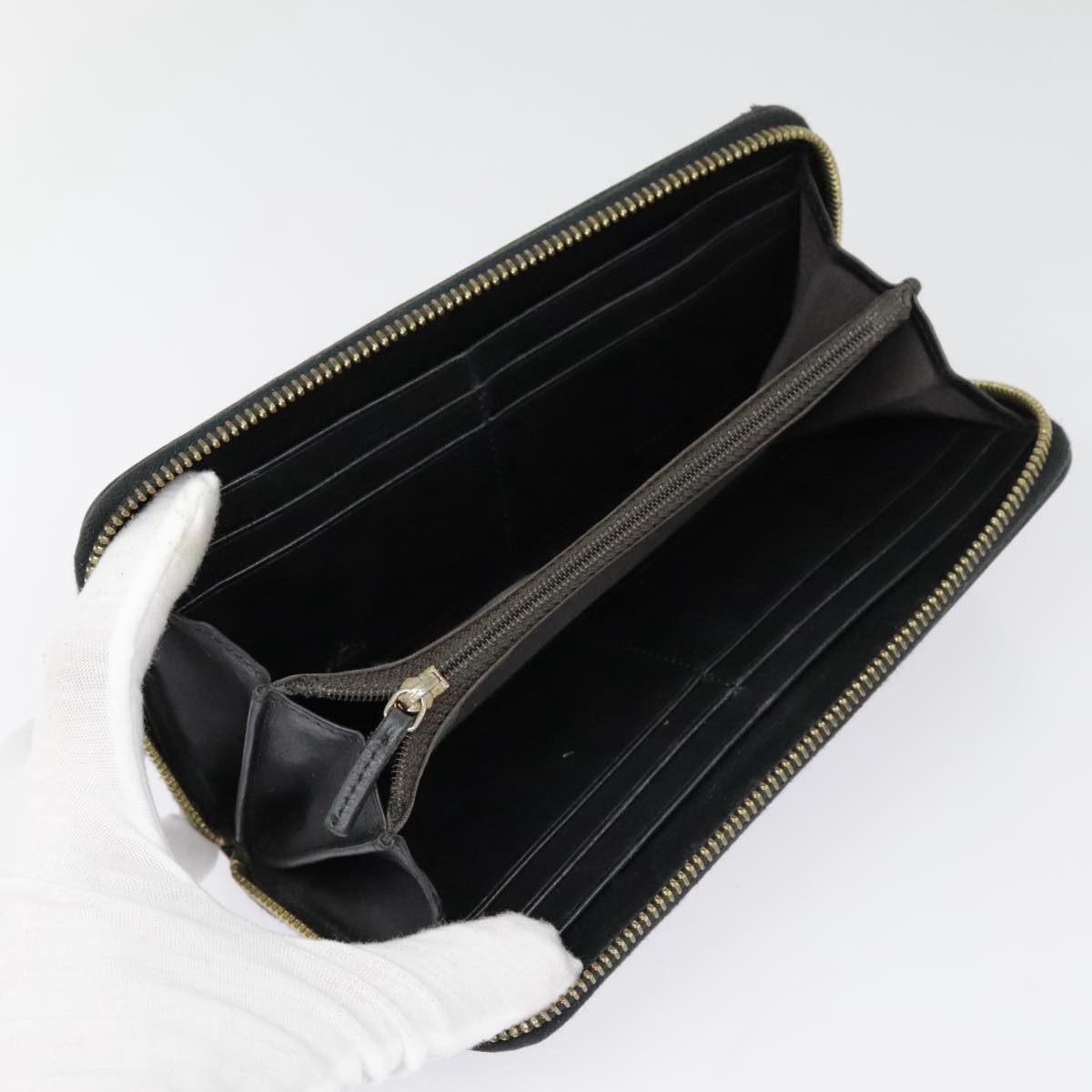 FENDI Zucca Canvas Wallet Black Brown gold yk15225