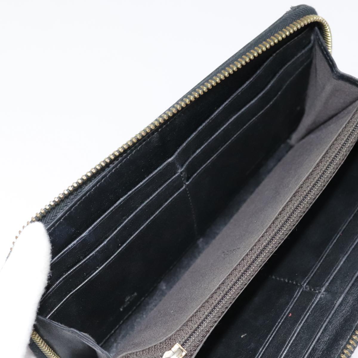FENDI Zucca Canvas Wallet Black Brown gold yk15225