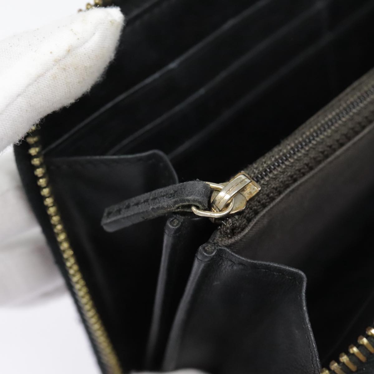 FENDI Zucca Canvas Wallet Black Brown gold yk15225