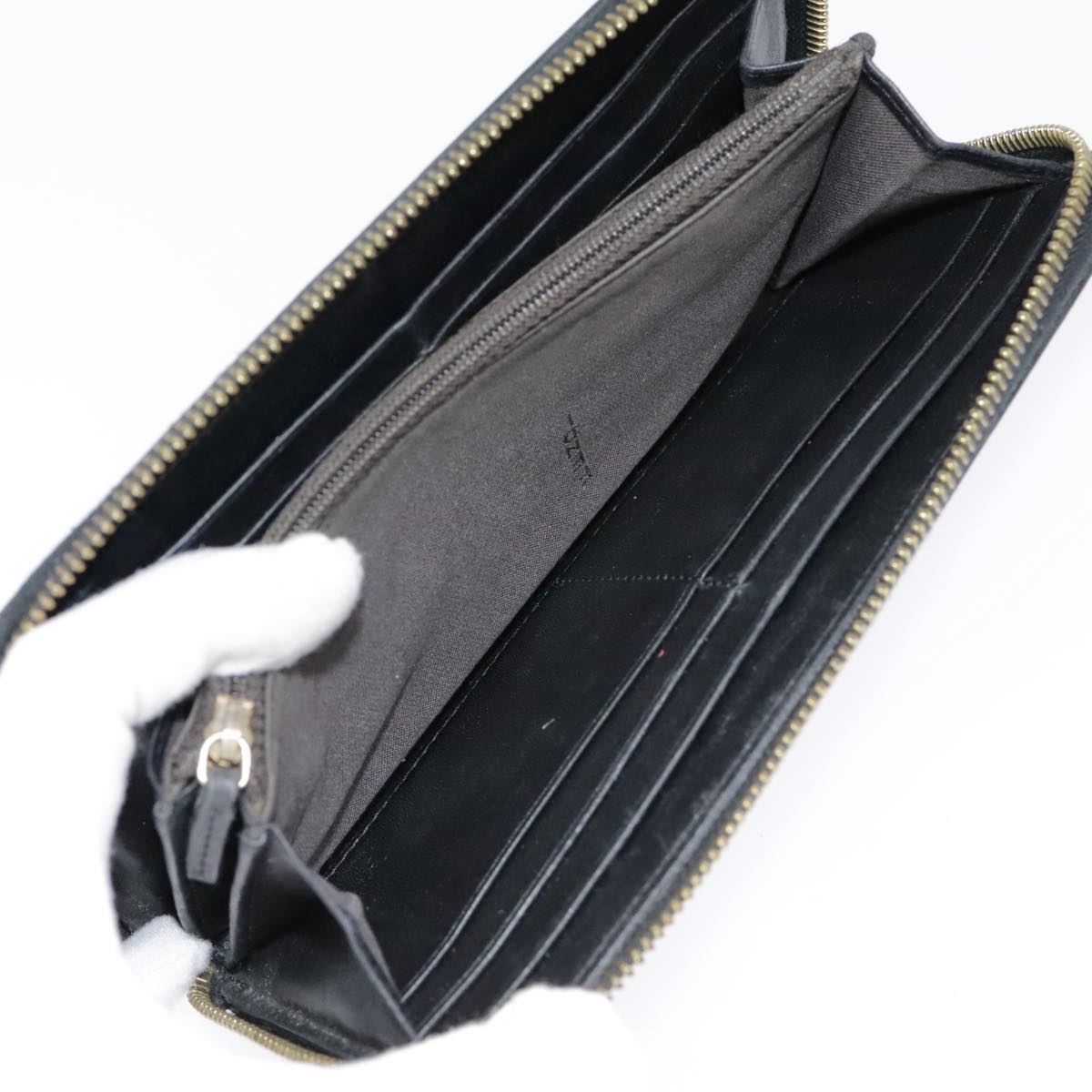 FENDI Zucca Canvas Wallet Black Brown gold yk15225