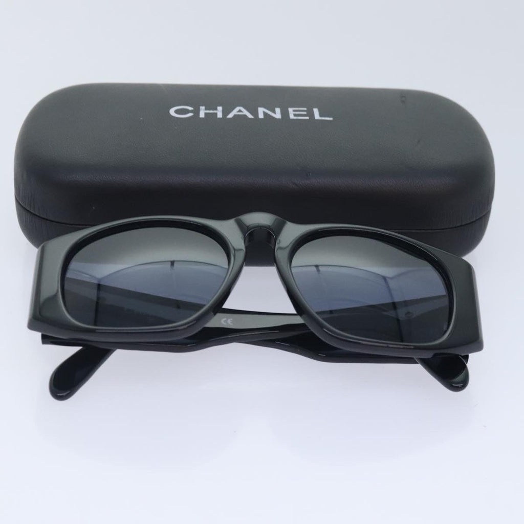CHANEL COCO Mark Sunglasses plastic Black CC yk15227