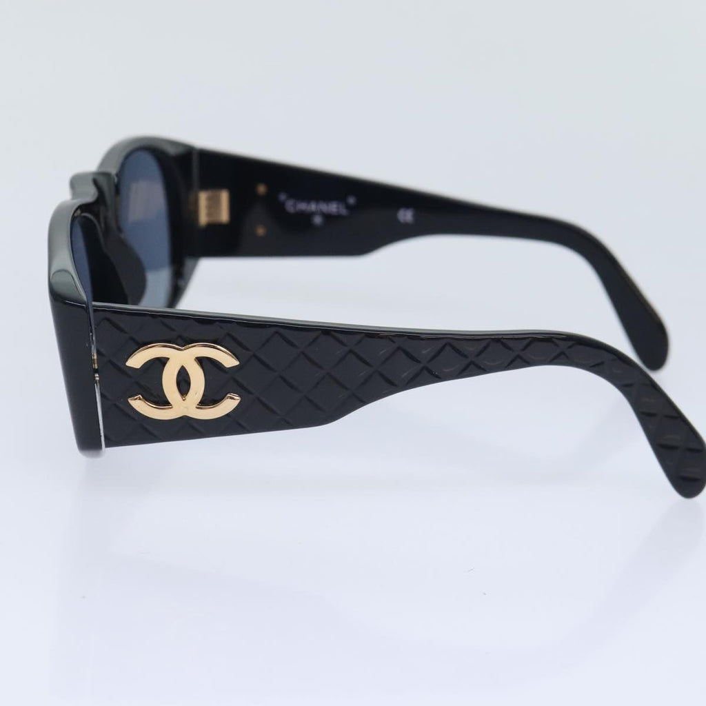 CHANEL COCO Mark Sunglasses plastic Black CC yk15227