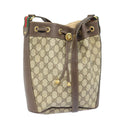 GUCCI GG Supreme Web Sherry Line Shoulder Bag PVC Beige 164 02 034 yk15230