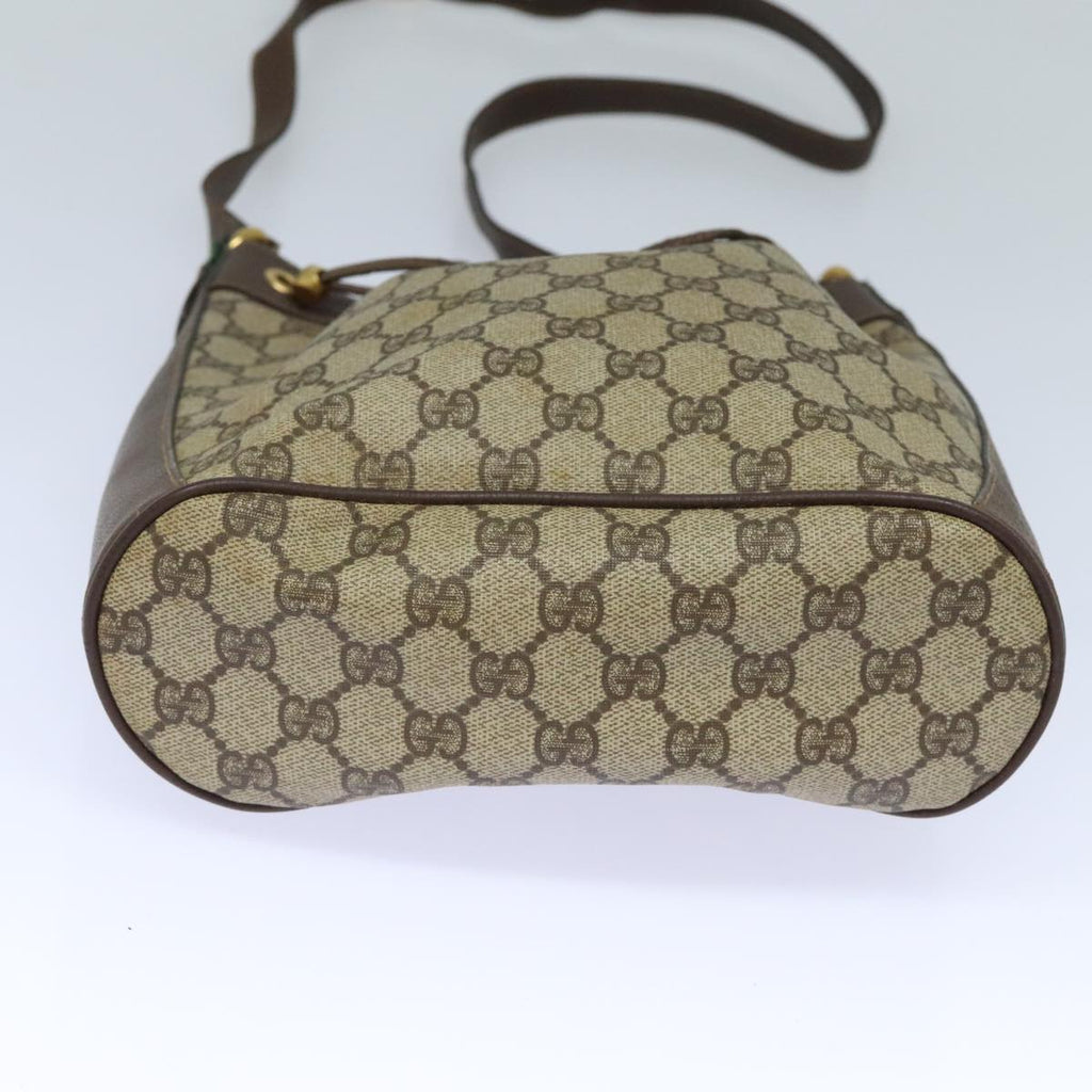 GUCCI GG Supreme Web Sherry Line Shoulder Bag PVC Beige 164 02 034 yk15230