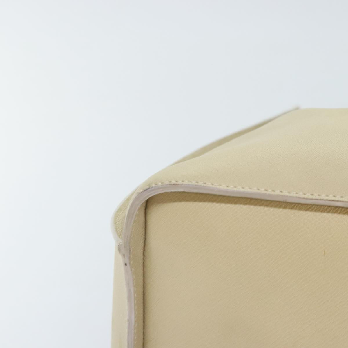 GUCCI Hand Bag Leather Beige Gold yk15237