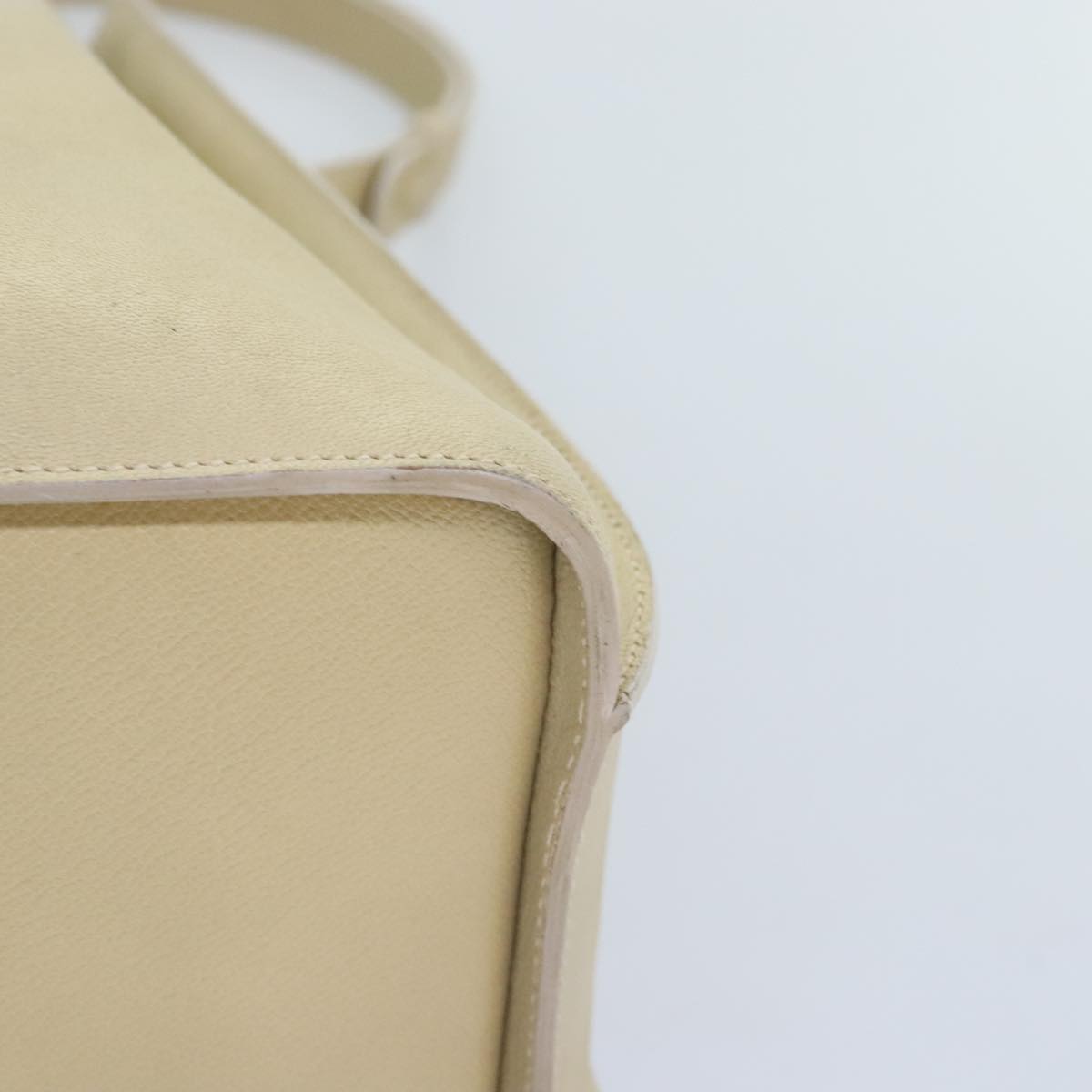 GUCCI Hand Bag Leather Beige Gold yk15237