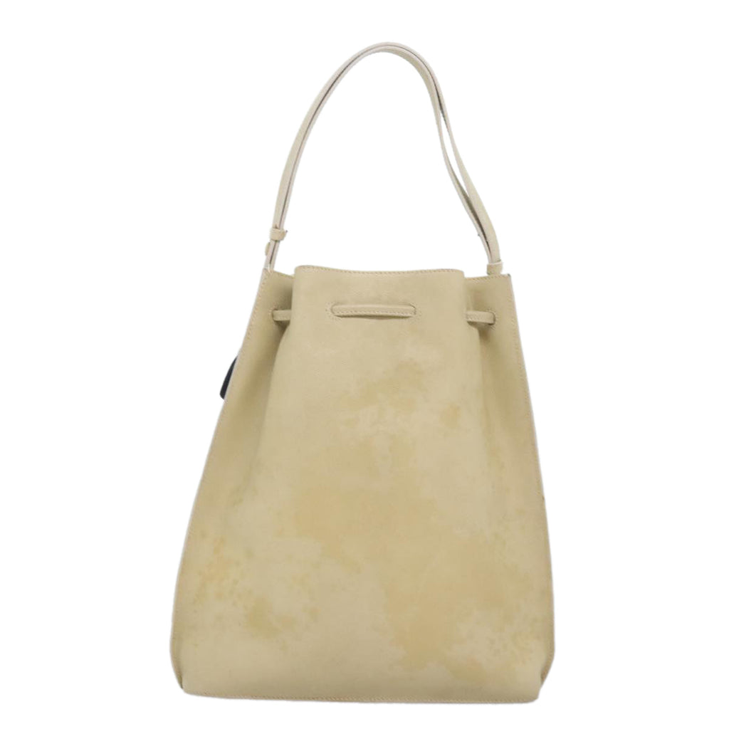 GUCCI Hand Bag Leather Beige Gold yk15237