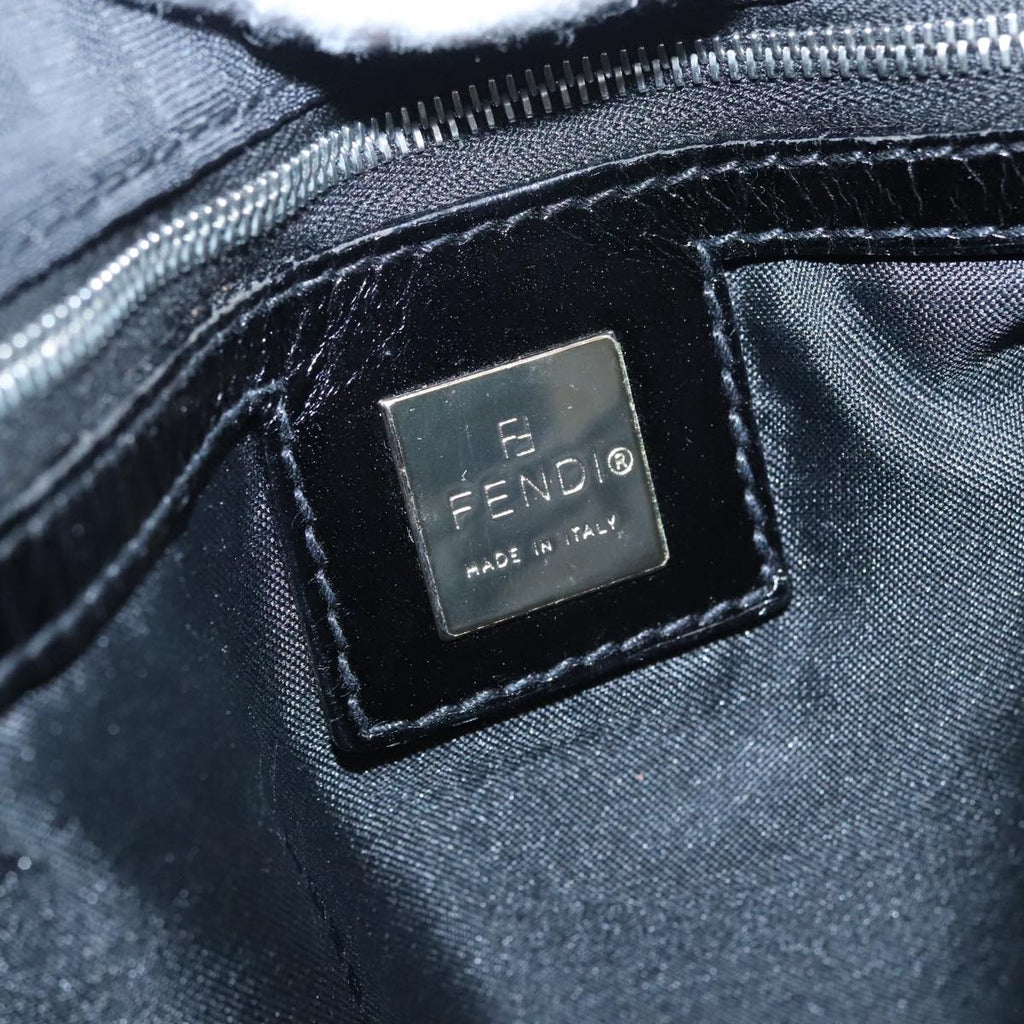 FENDI Zucca Canvas Hand Bag Silver Black yk15243