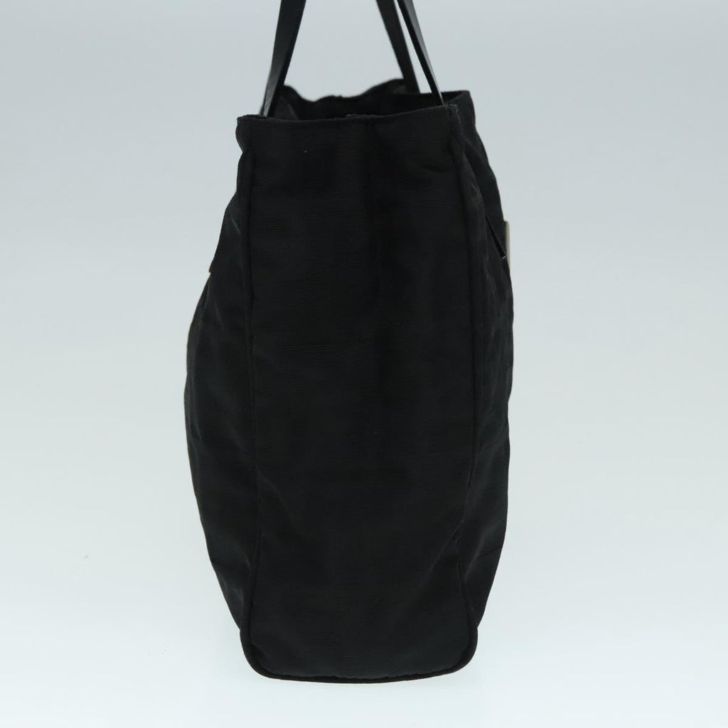 FENDI Zucca Canvas Hand Bag Silver Black yk15243