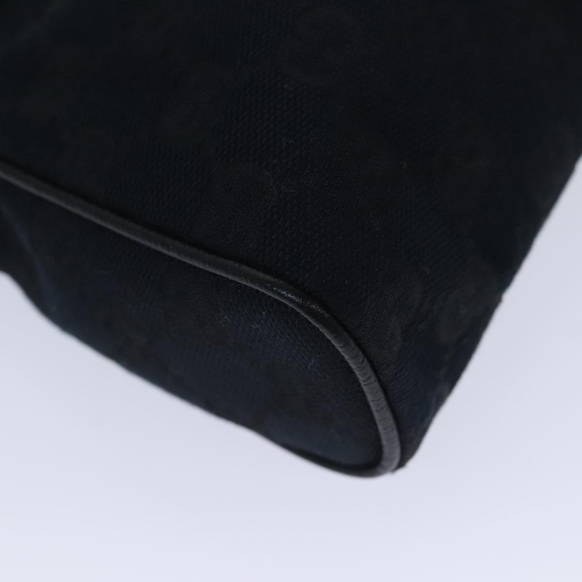 GUCCI GG Canvas Abbey Hand Bag Black Gold 145750 yk15248A