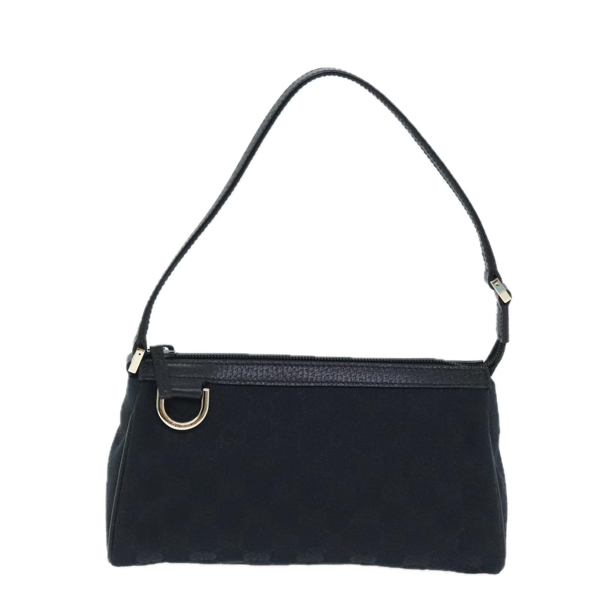 GUCCI GG Canvas Abbey Hand Bag Black Gold 145750 yk15248A